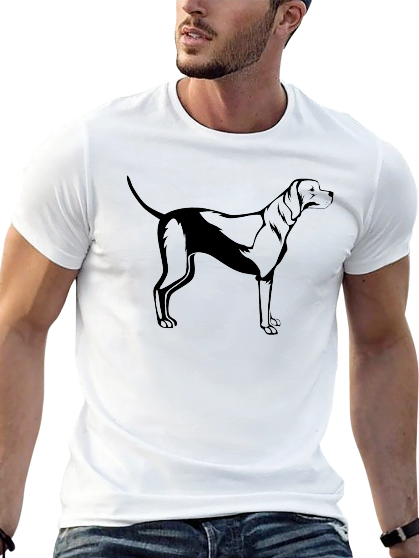 Black Dog Graphic Tee - Mens Casual Shirt