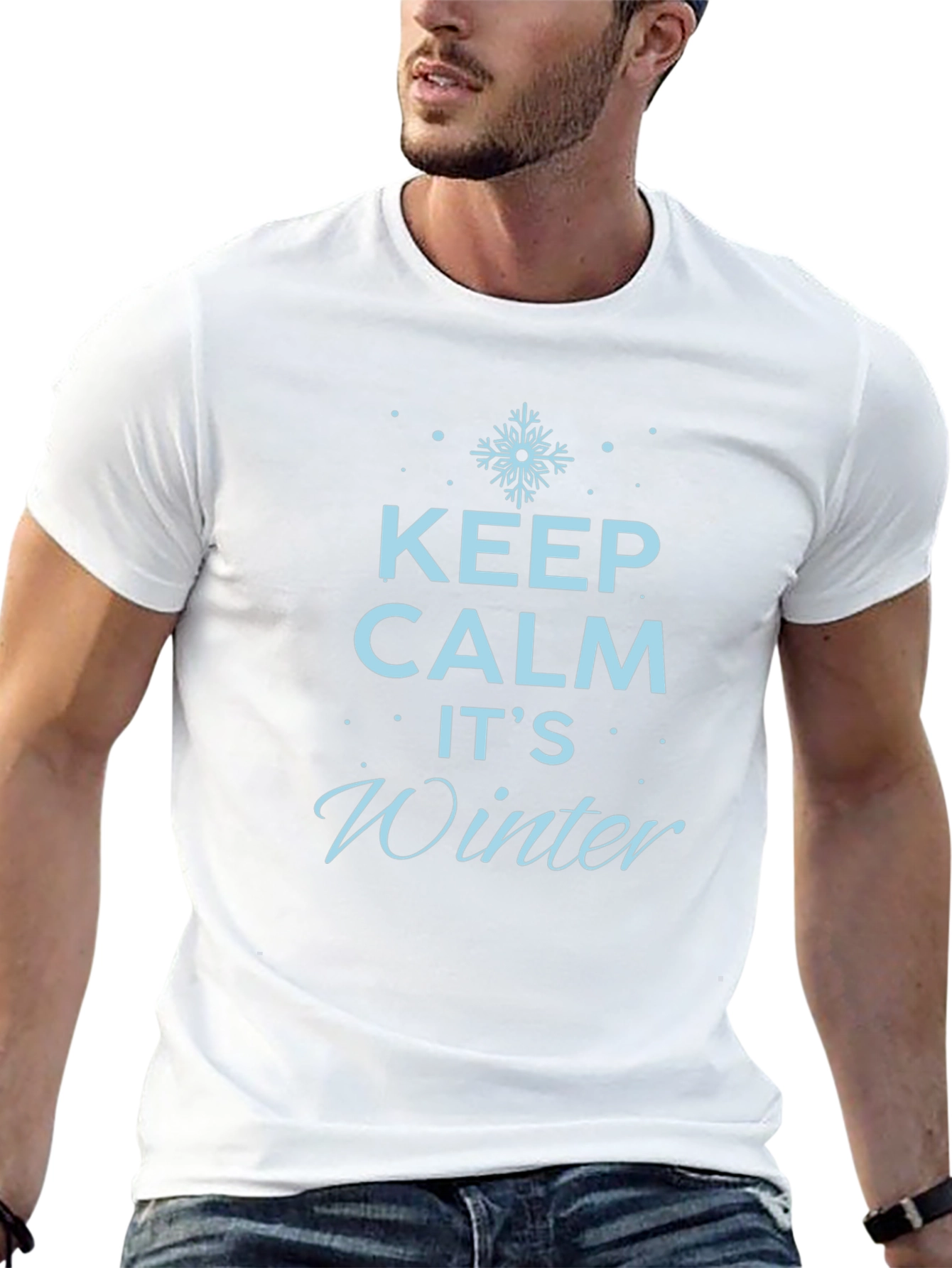Keep Calm Its Winter Black T-Shirt