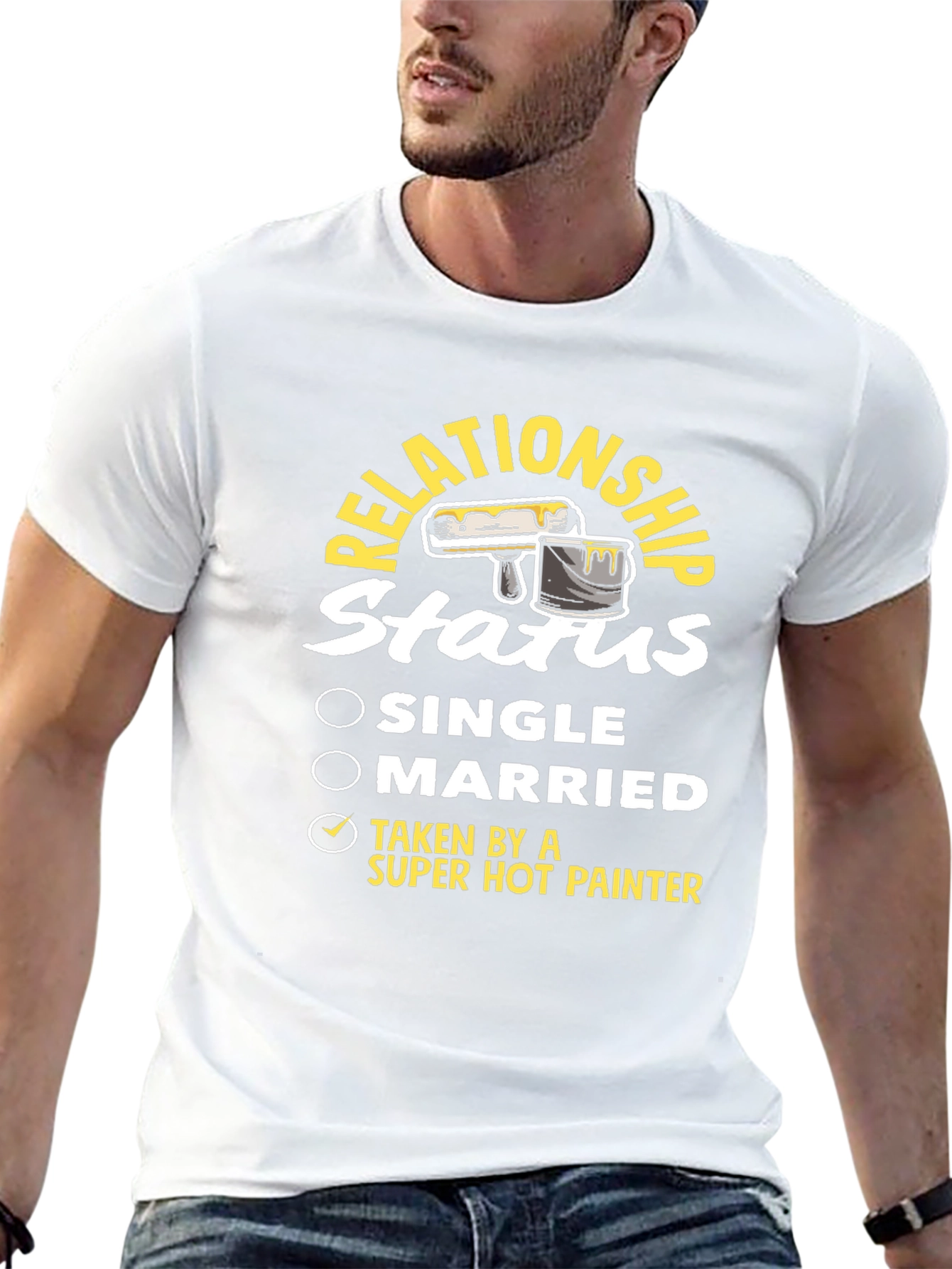 Relationship Status Super Hot Painter Graphic Tee