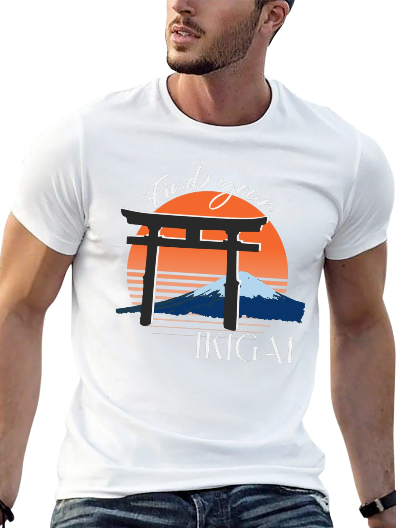 Find Your Ikigai T-Shirt - Japanese Mountain Design