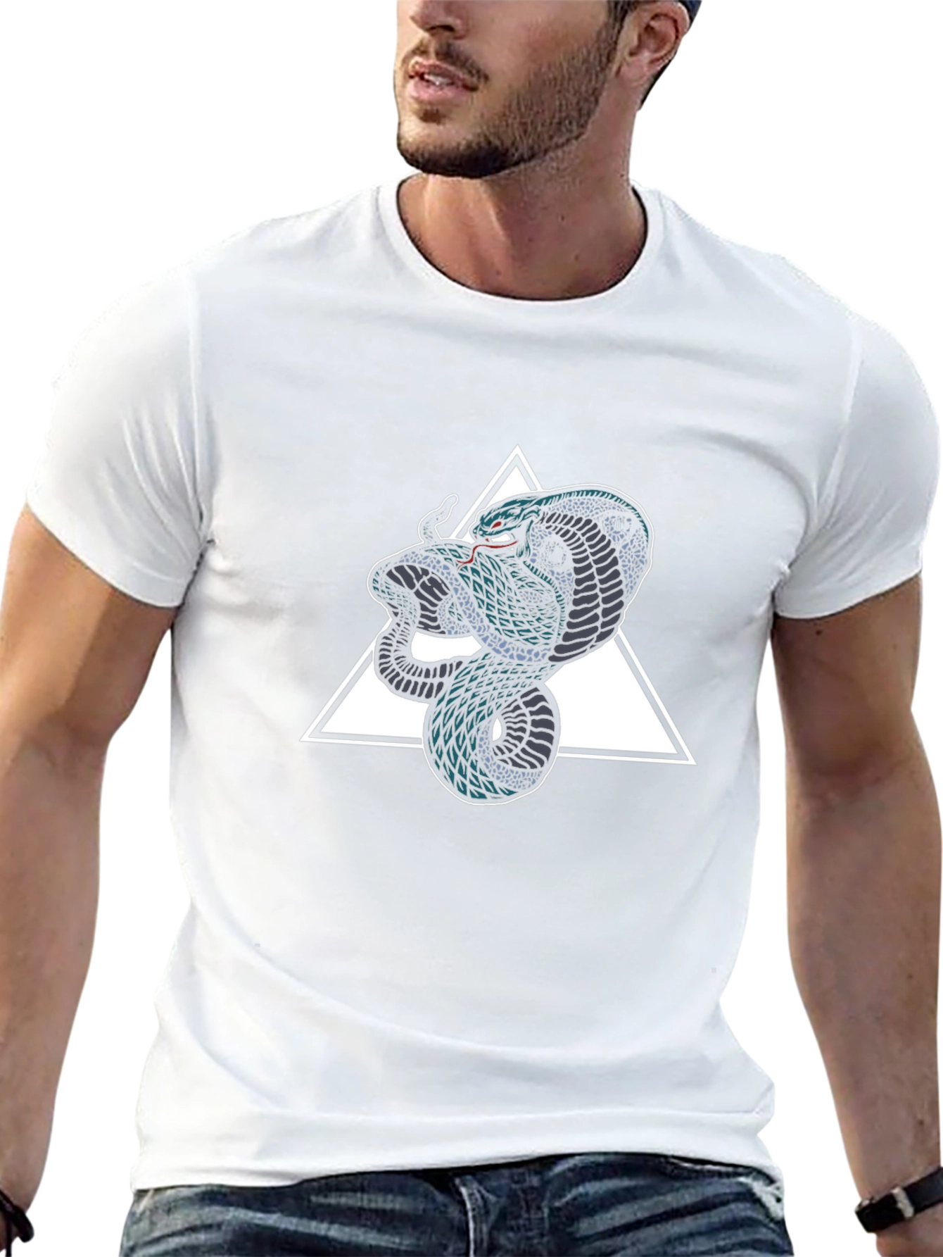 Cobra Triangle Graphic Tee - Mens Black T-Shirt
