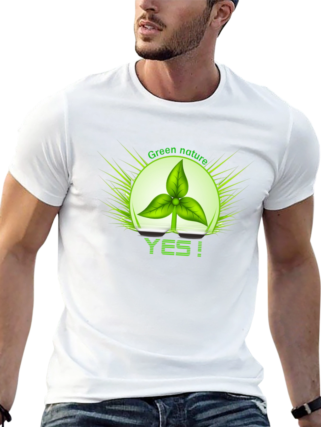 Eco-Friendly Green Nature Graphic Tee
