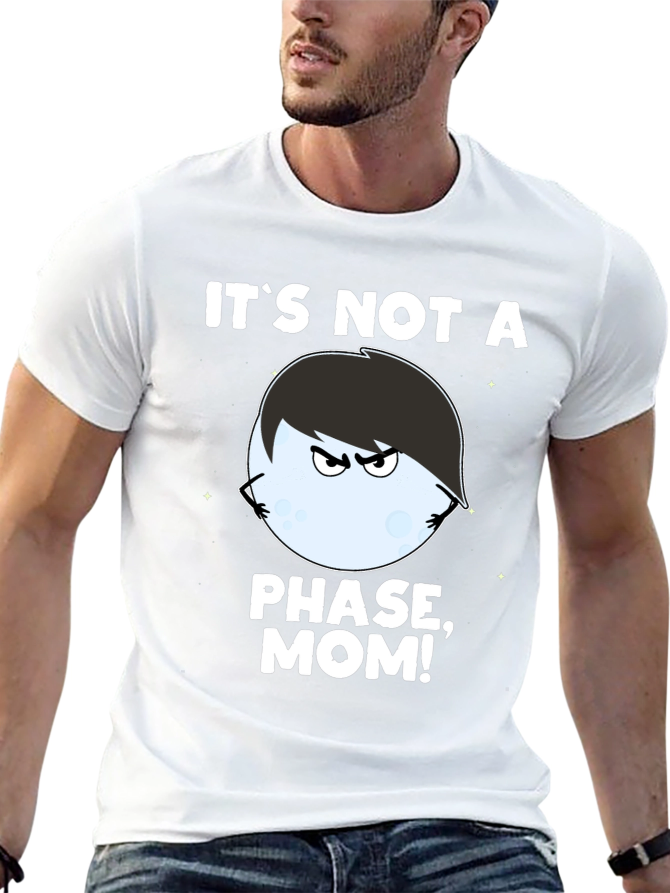 Emo Moon Phase Graphic Tee