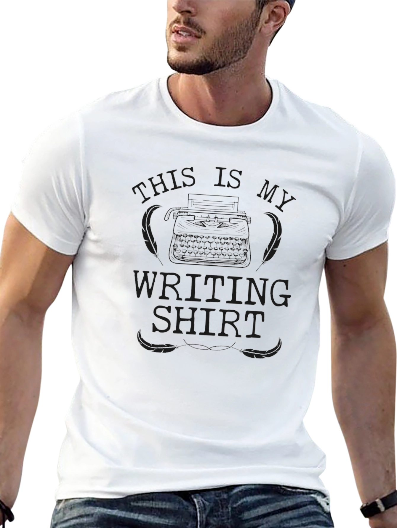 This Is My Writing Shirt - Black Graphic Tee