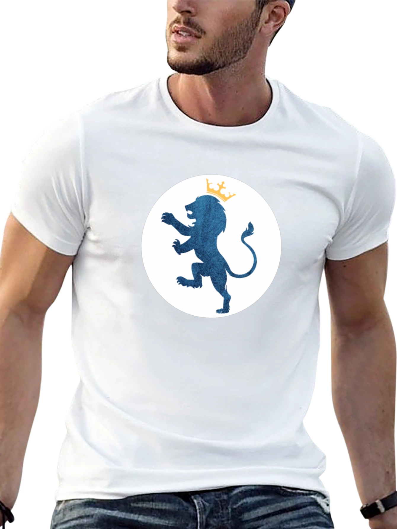 Royal Lion Emblem Black T-Shirt