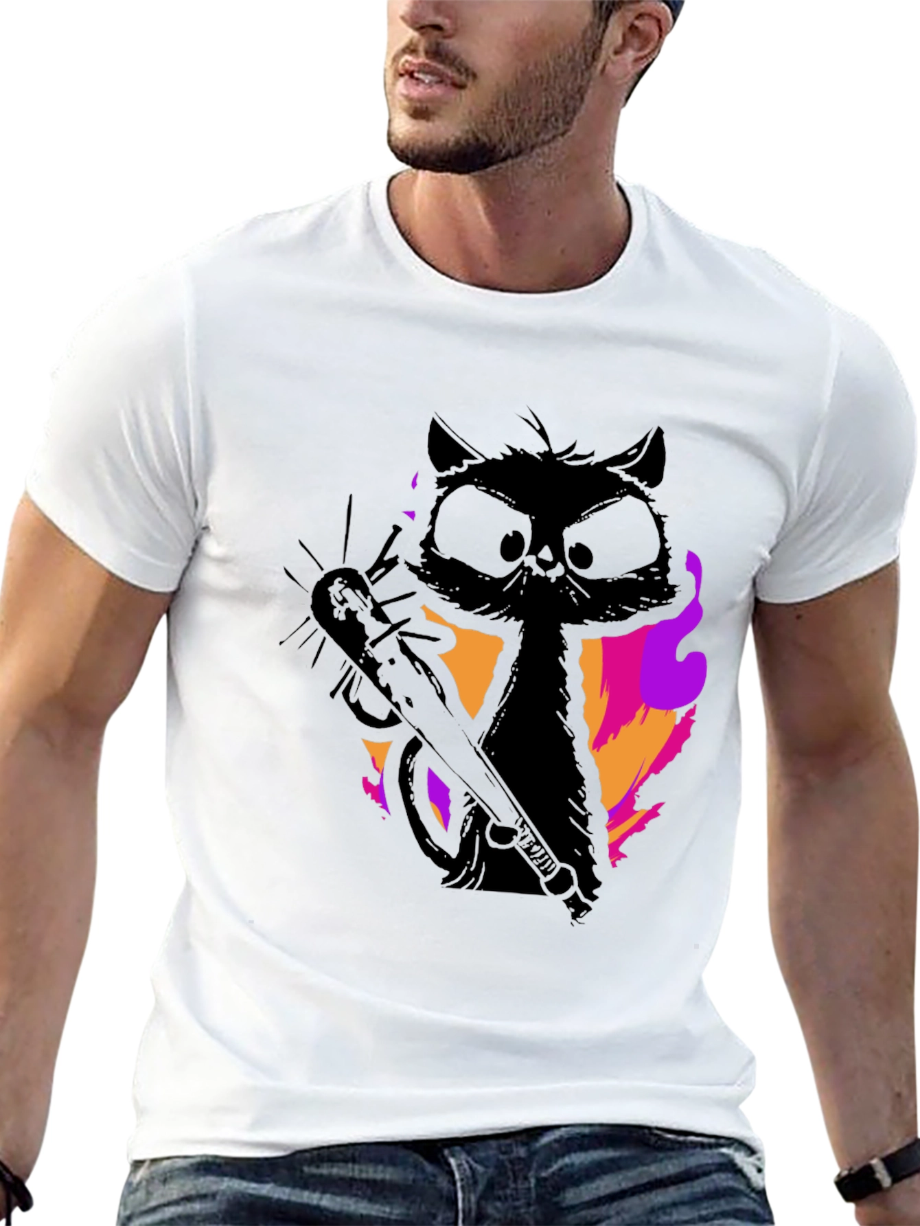 Grumpy Cat Chainsaw T-Shirt