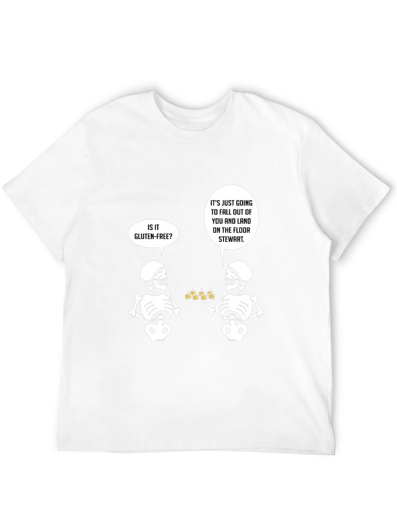 Gluten-Free Skeleton Humor T-Shirt