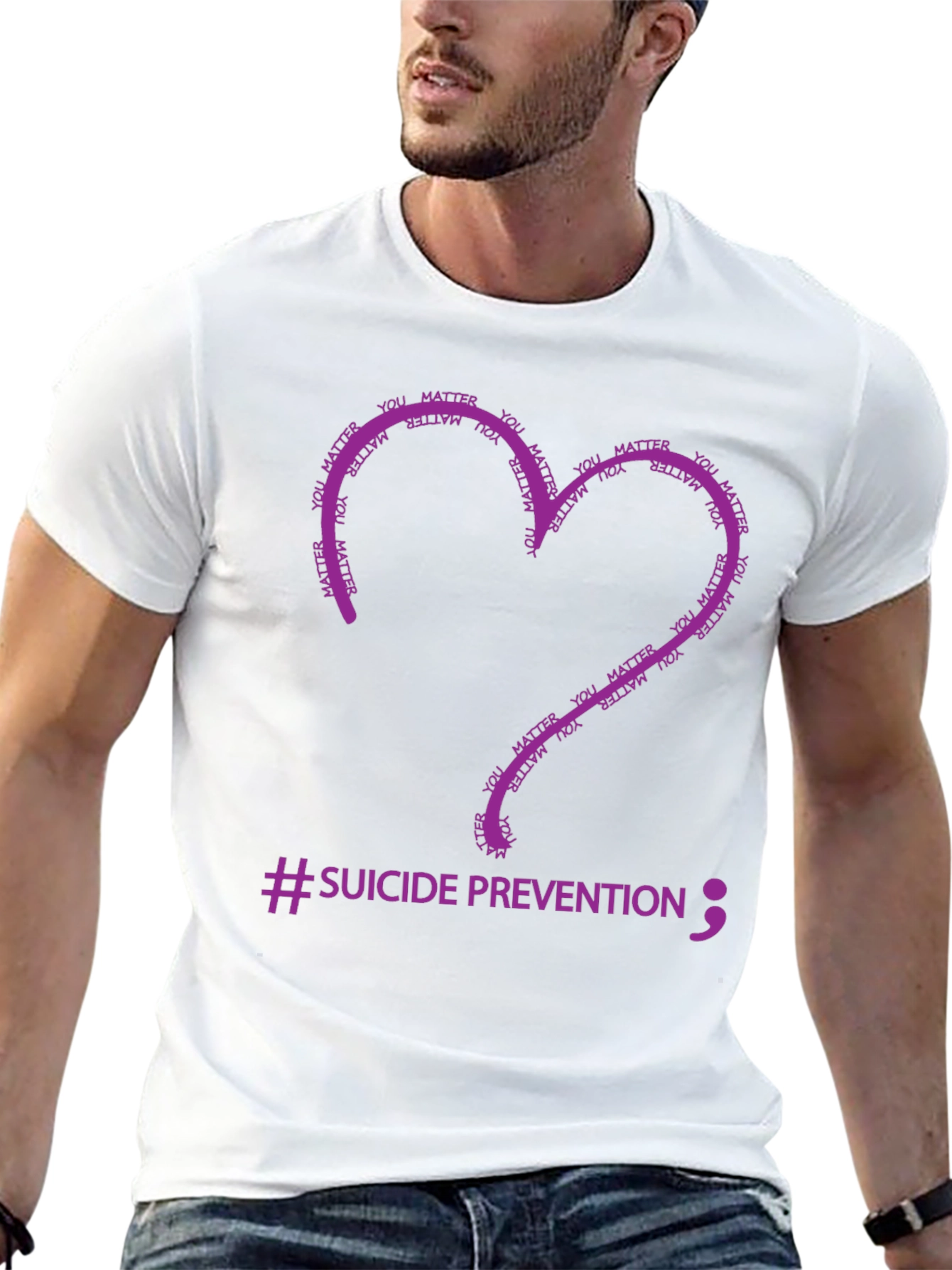 Suicide Prevention Heart T-Shirt - You Matter