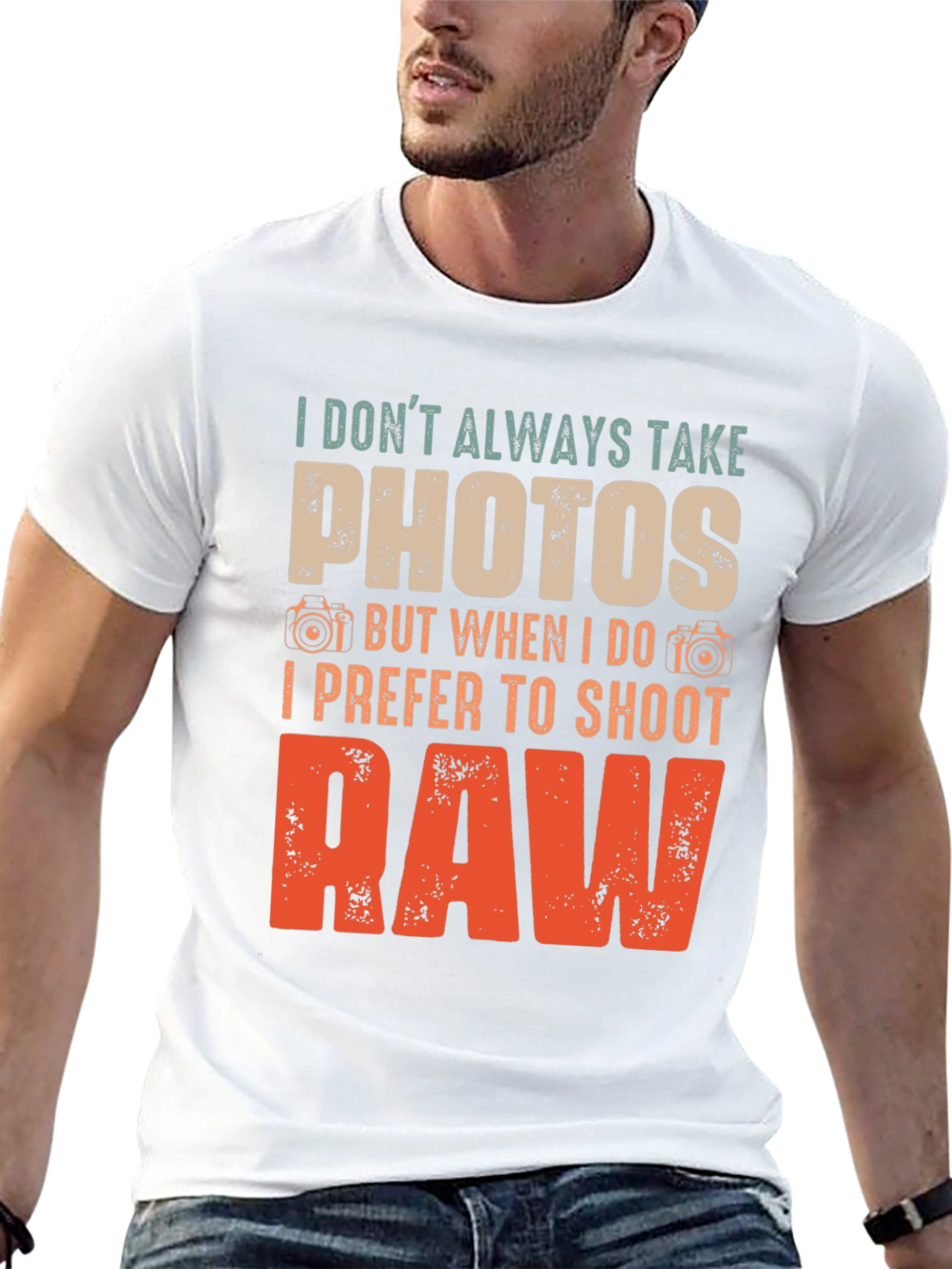 Funny Photographer T-Shirt: I Prefer to Shoot RAW