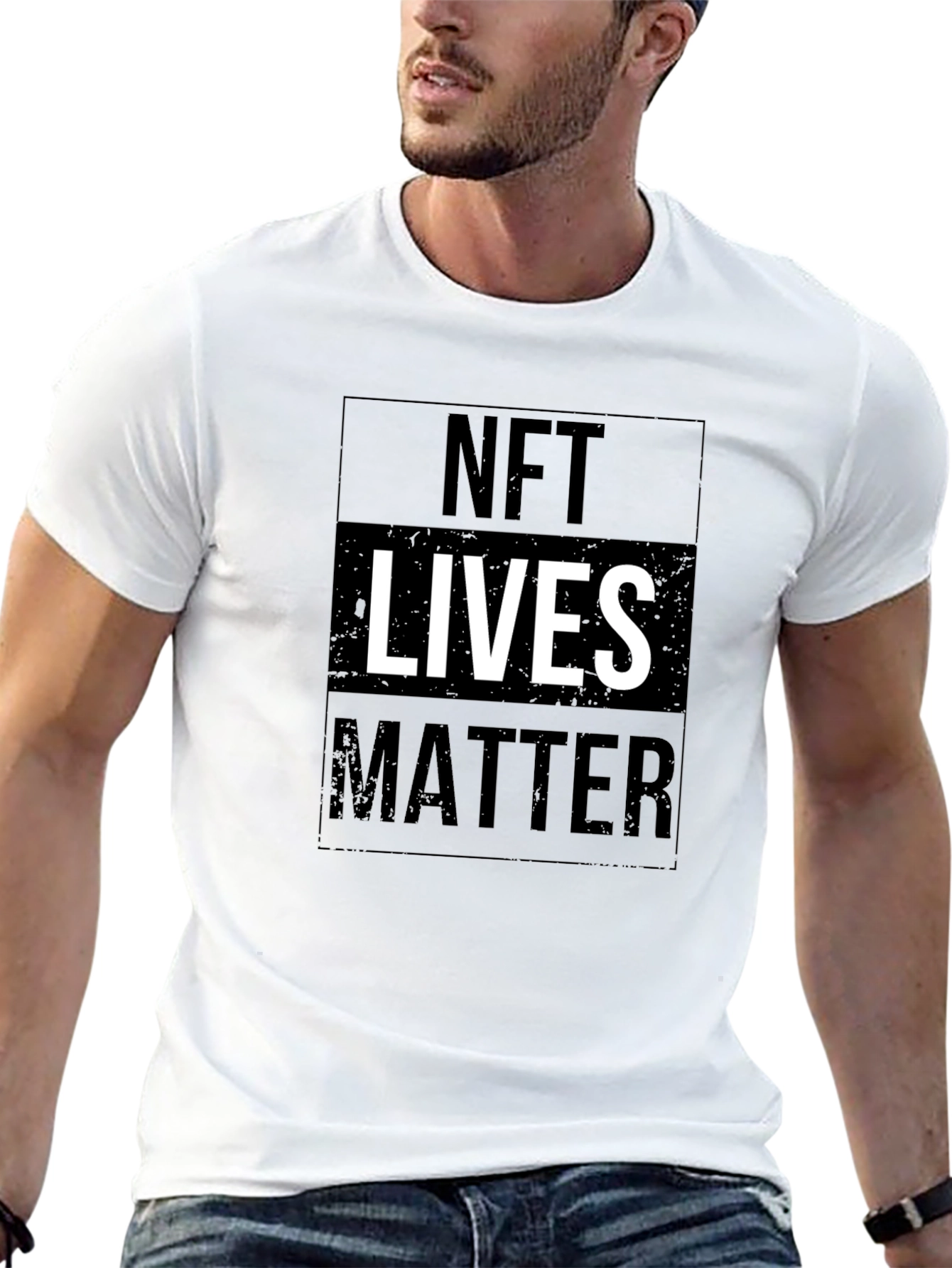 NFT Lives Matter Graphic Tee - Black Cotton T-Shirt