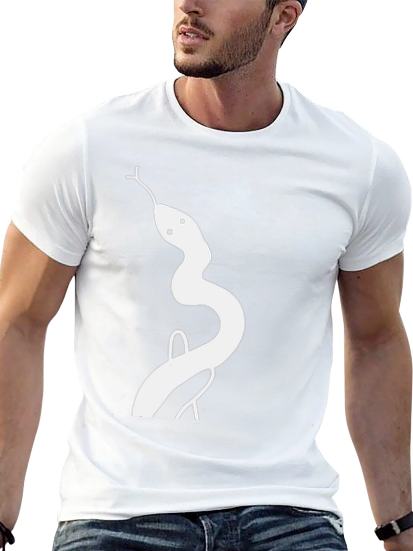 Snake Graphic Tee - Cool Black T-Shirt