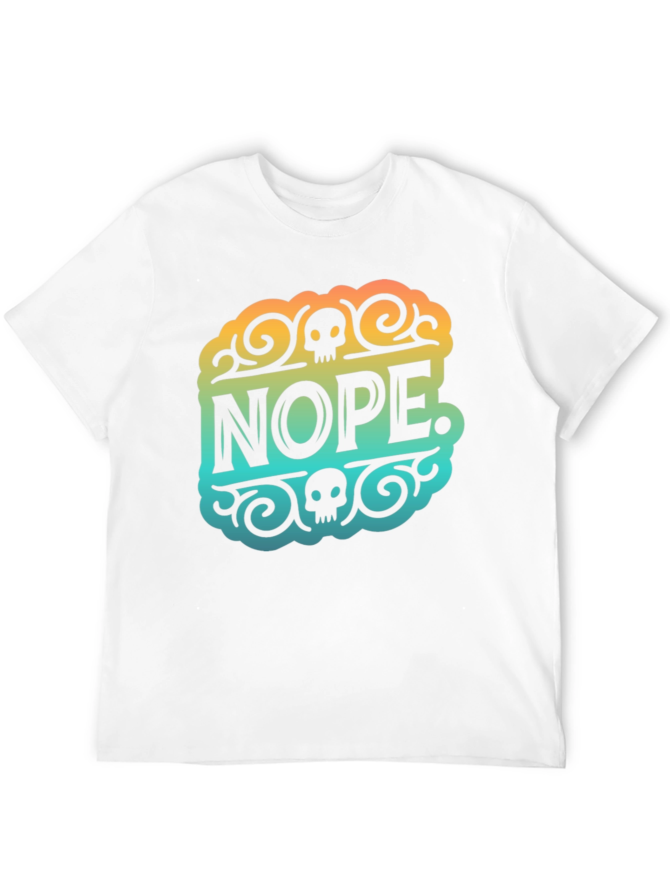 Nope Skull Graphic T-Shirt - Mens Black Tee