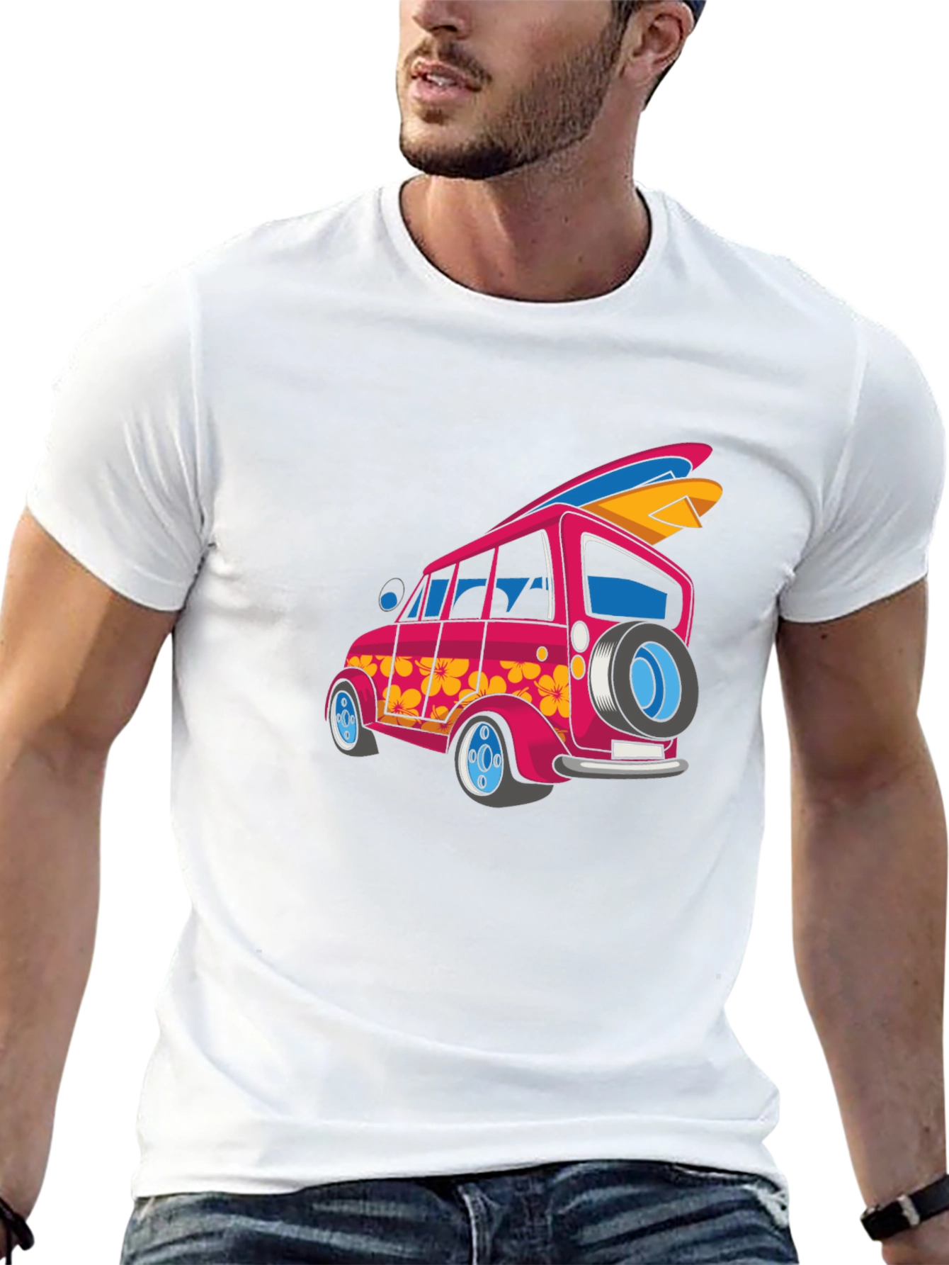 Retro Van Surfboard T-Shirt