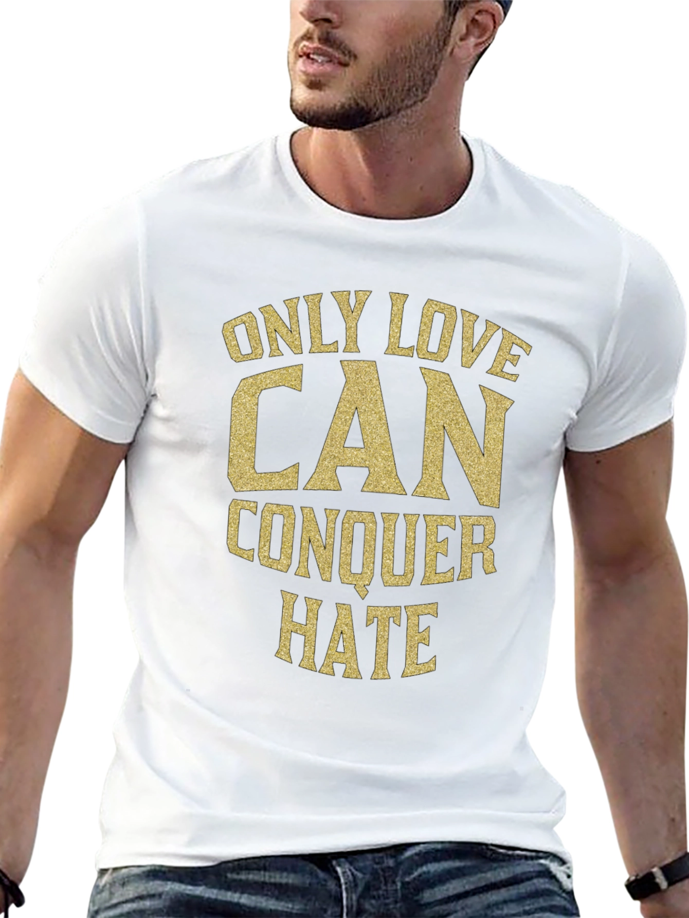 Love Conquers Hate Black Graphic Tee