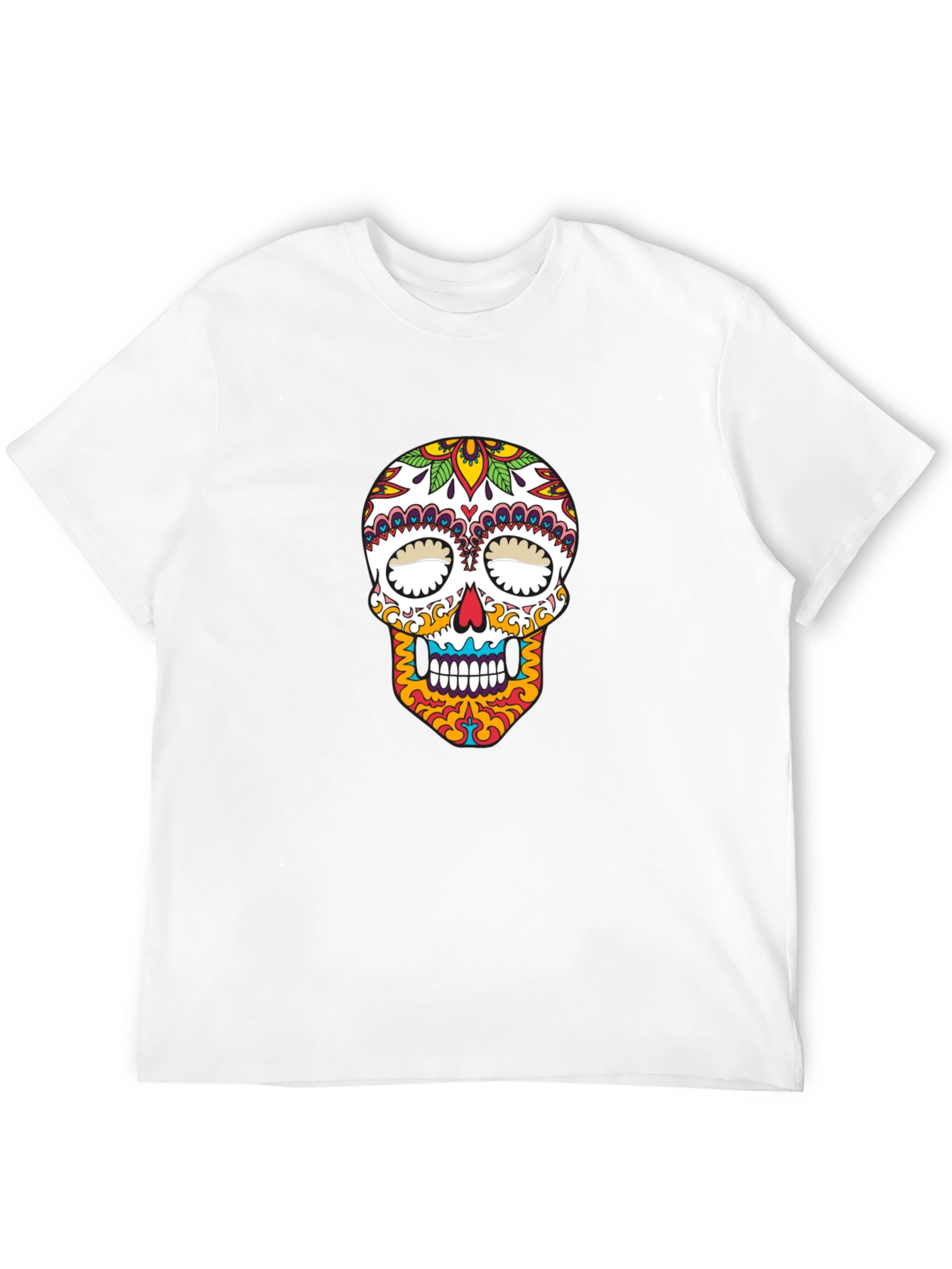 Sugar Skull Graphic T-Shirt - Black Cotton Tee