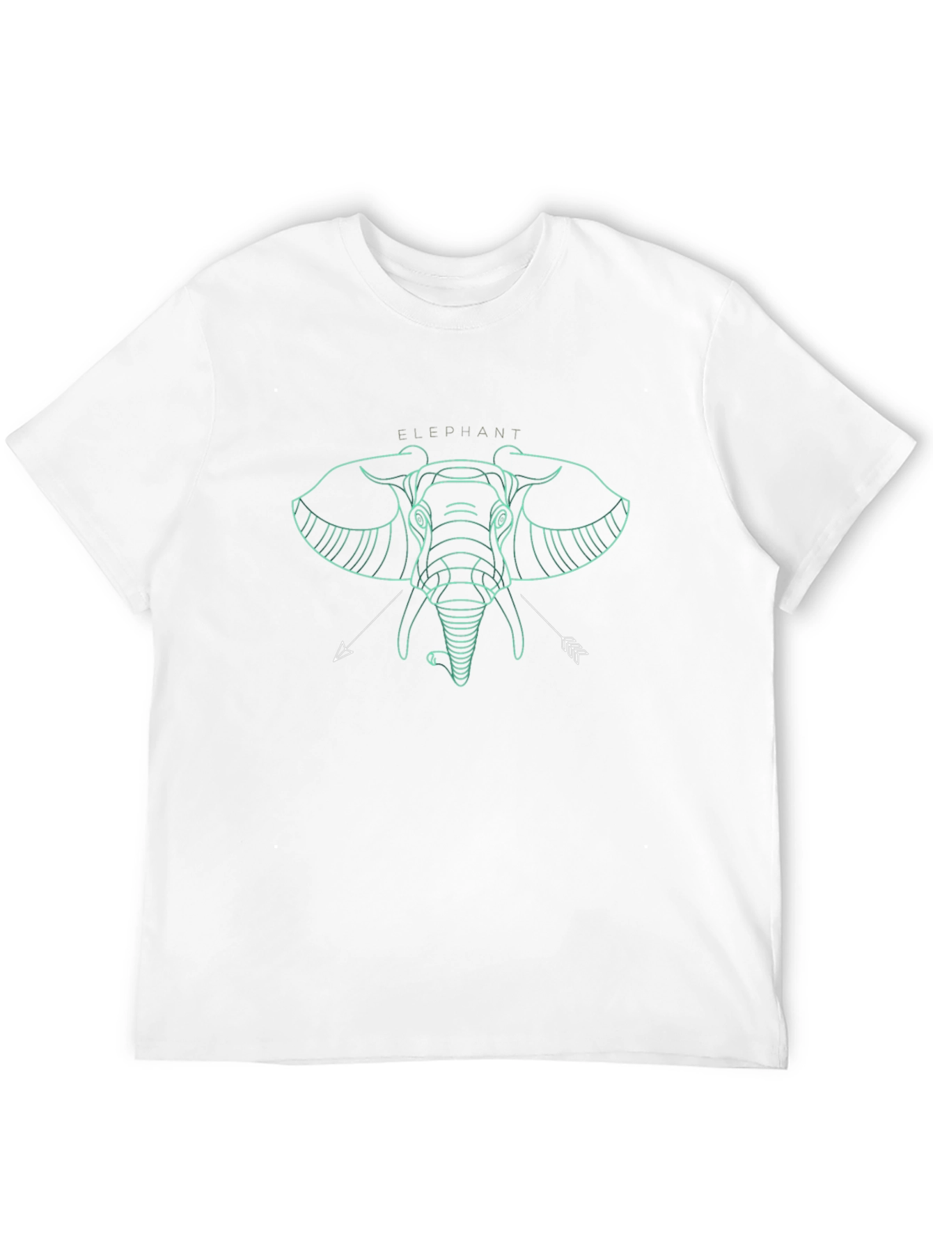 Geometric Elephant Graphic Tee - Unisex Black T-Shirt