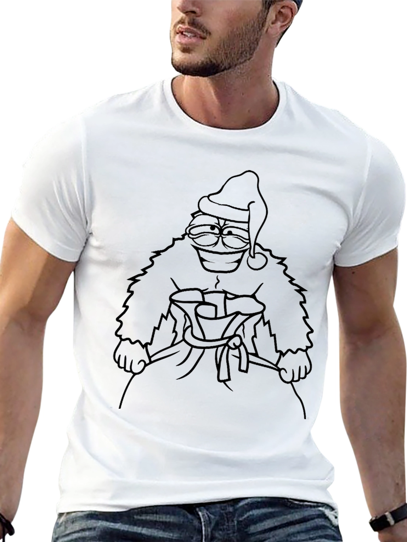 Santa Ape Graphic Tee - Black T-Shirt