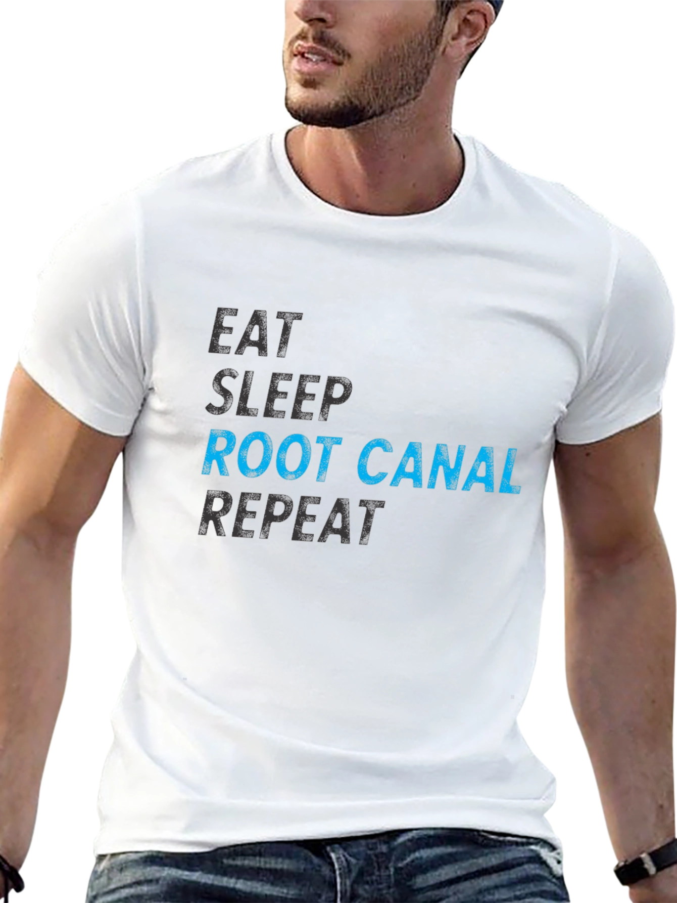 Eat Sleep Root Canal Repeat Graphic Tee