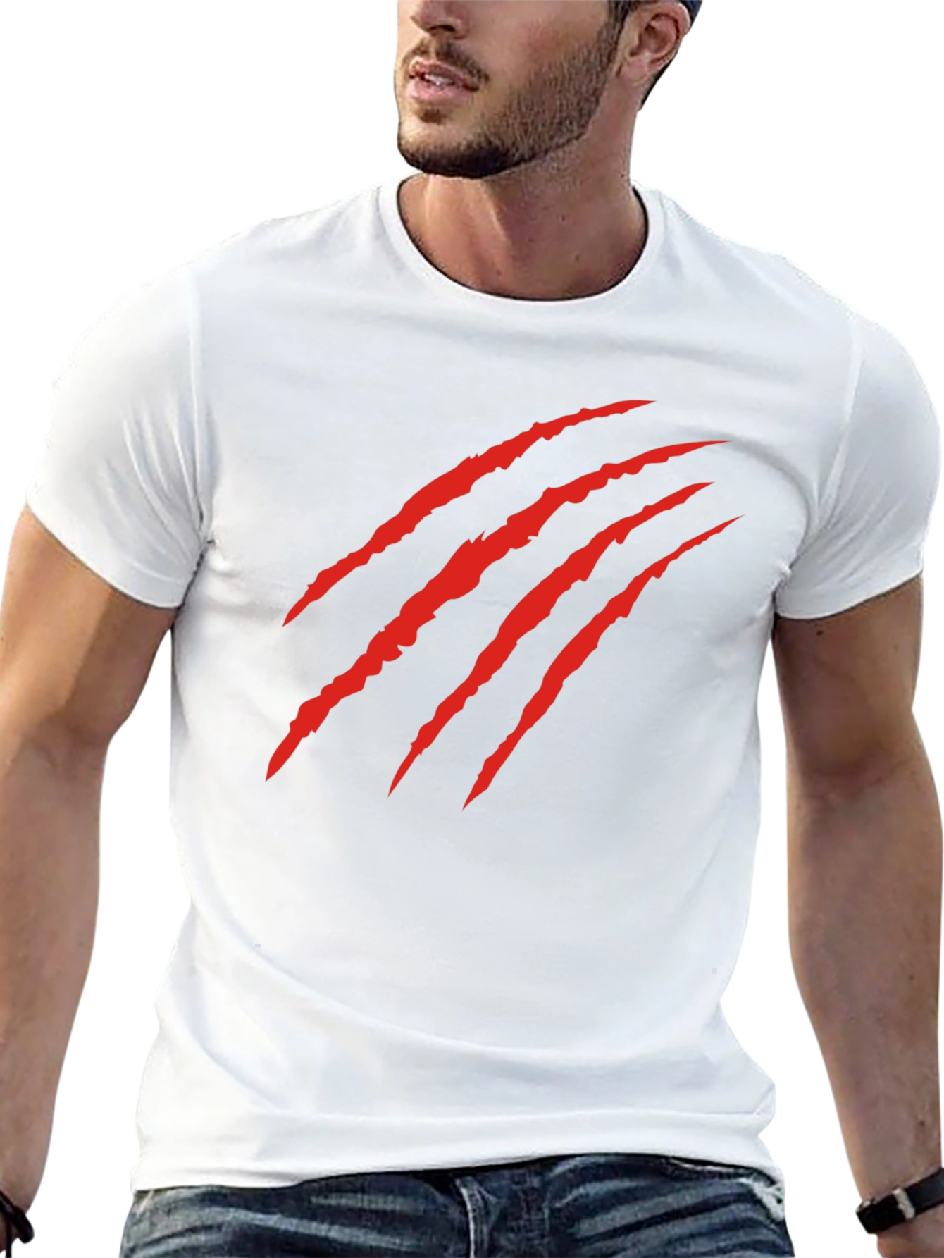 Claw Mark Graphic T-Shirt - Bold Statement Tee