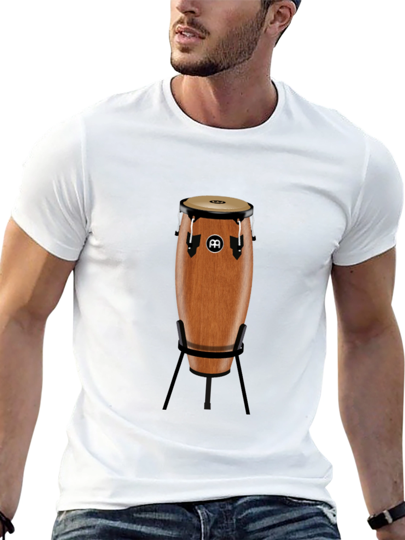 Conga Drum Graphic T-Shirt - Percussion Lover Tee