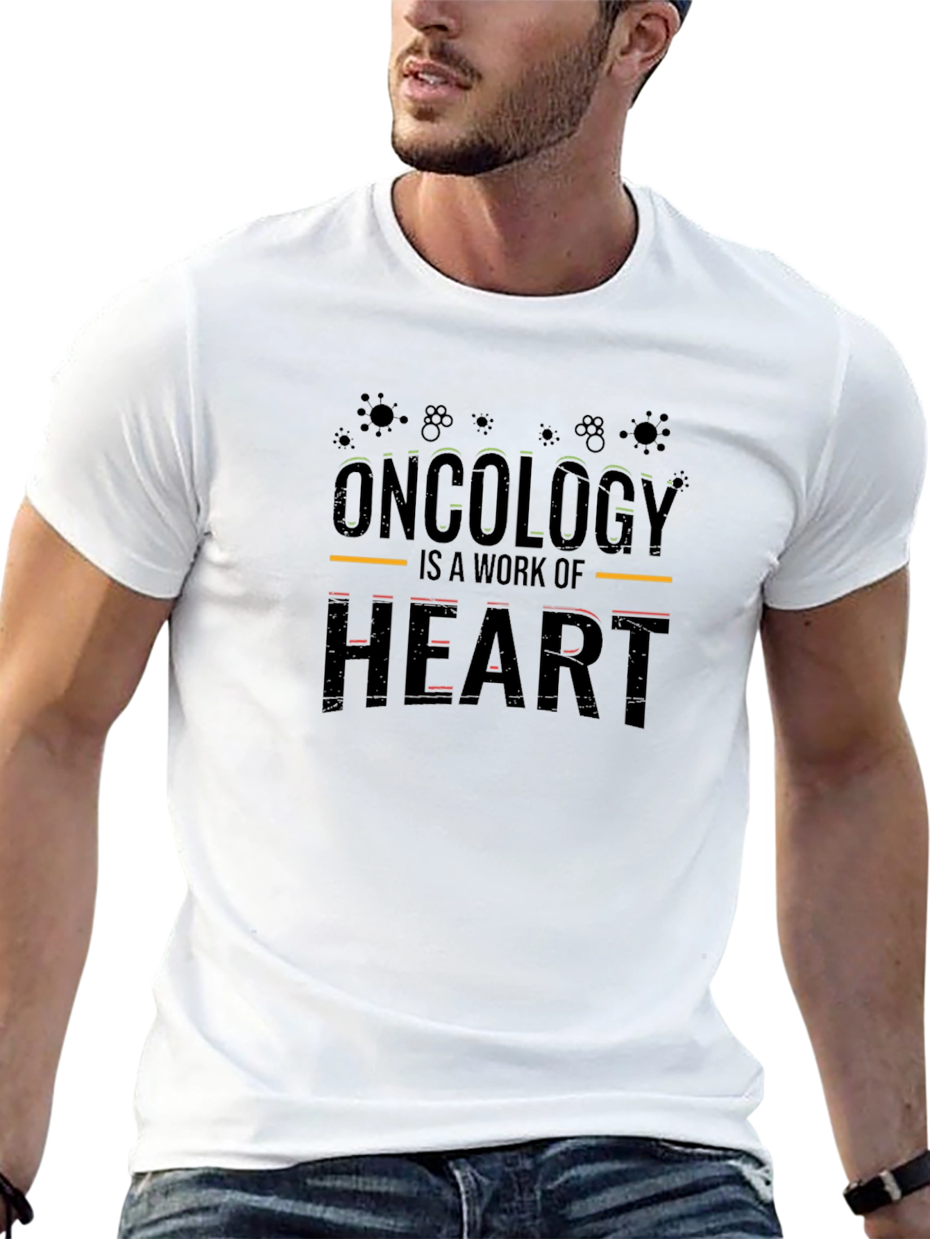 Oncology Is A Work of Heart Black T-Shirt