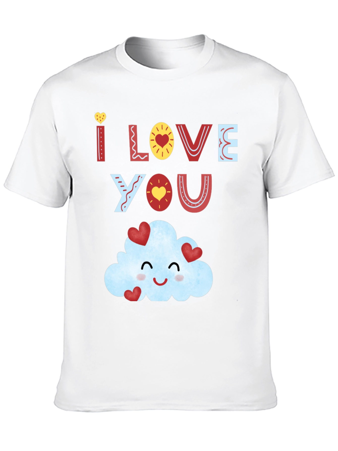 I Love You Cloud T-Shirt - Mens Black Tee