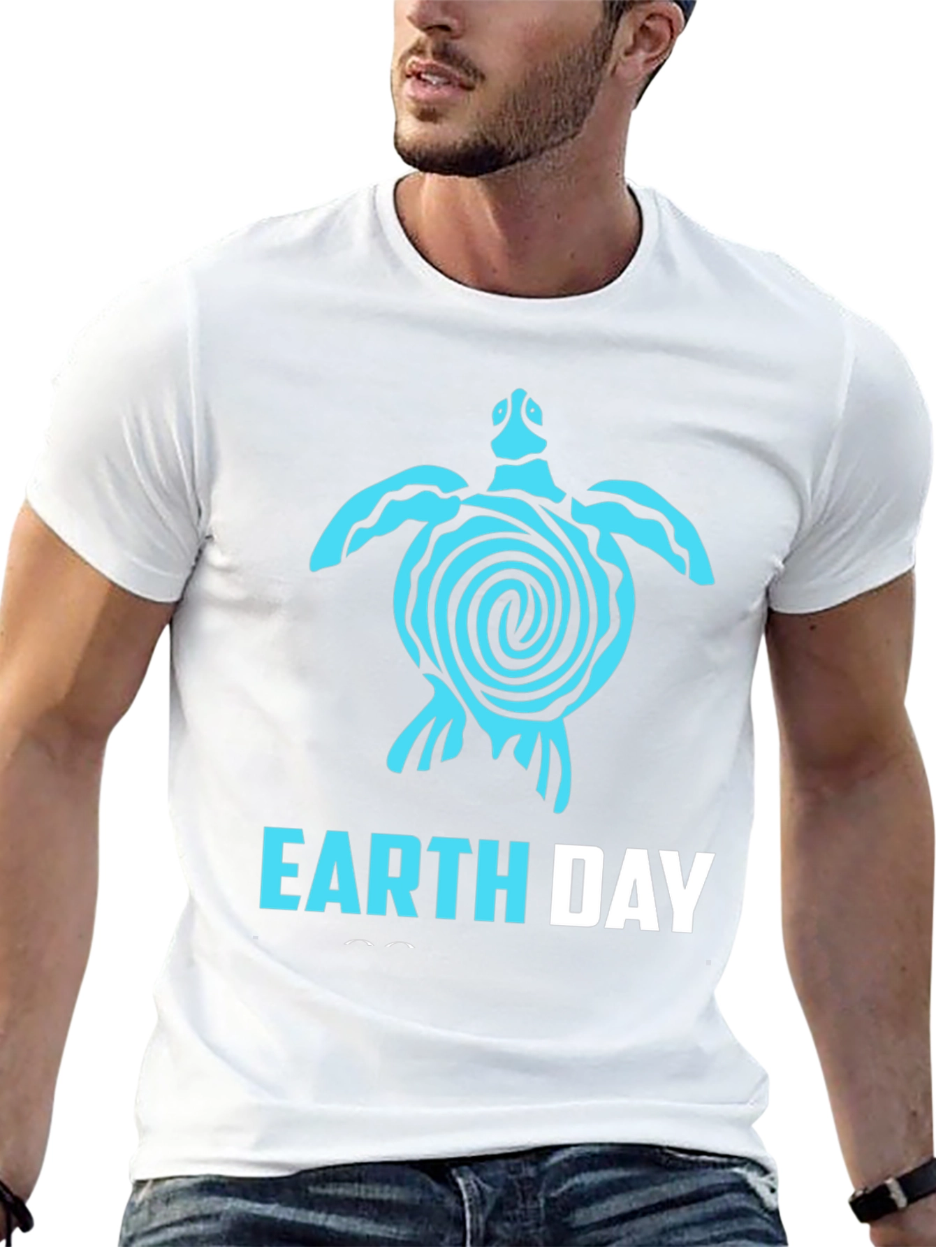 Earth Day Turtle T-Shirt - Black Cotton Tee