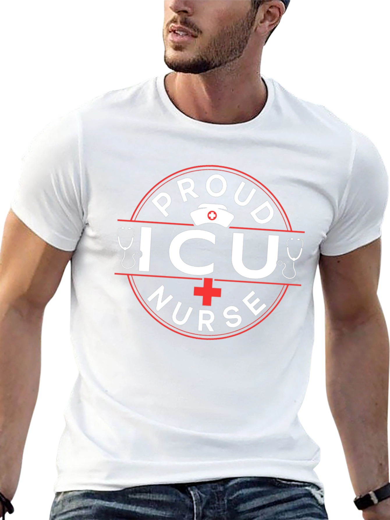 Proud ICU Nurse T-Shirt - Black