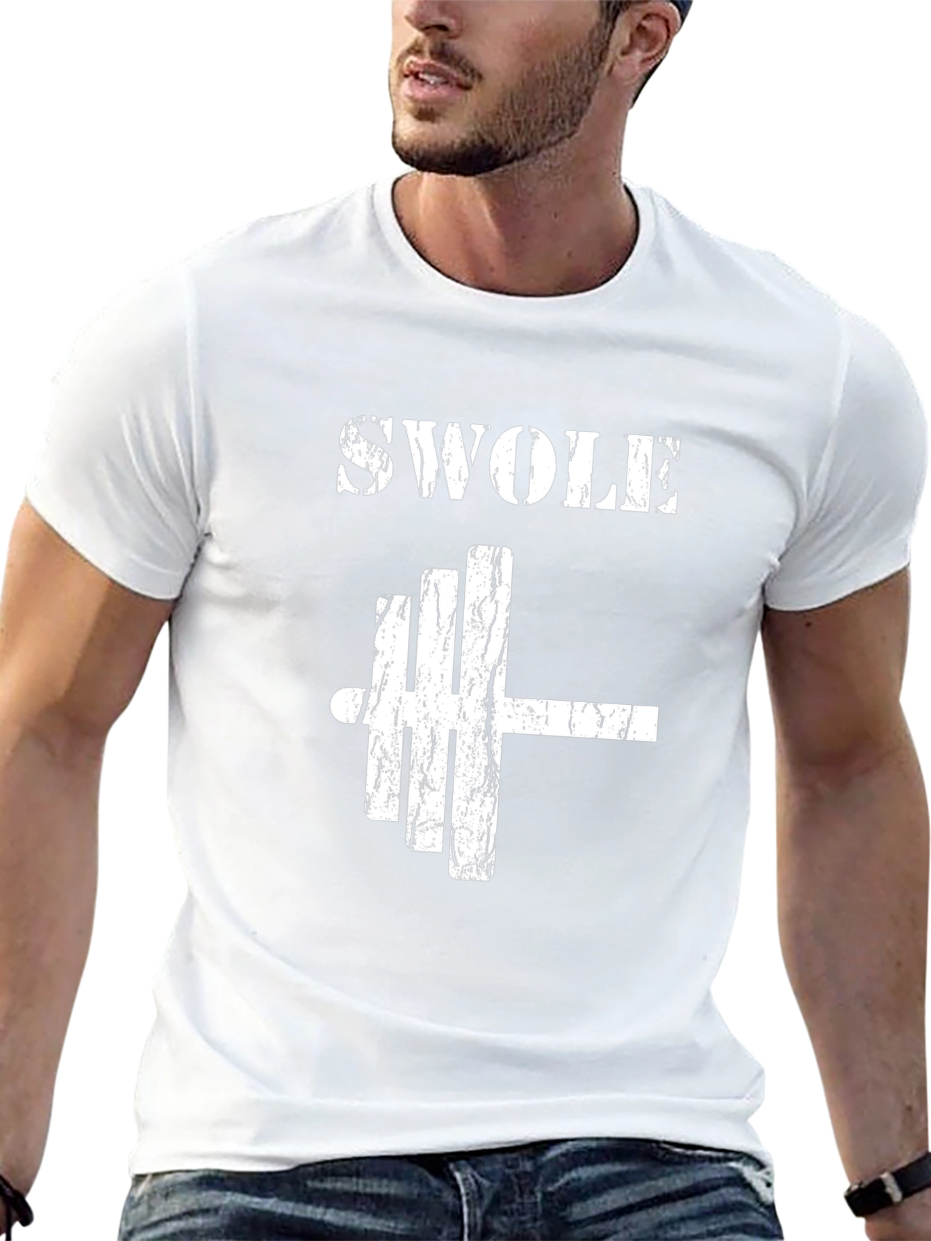 Swole Weightlifting Gym T-Shirt - Black