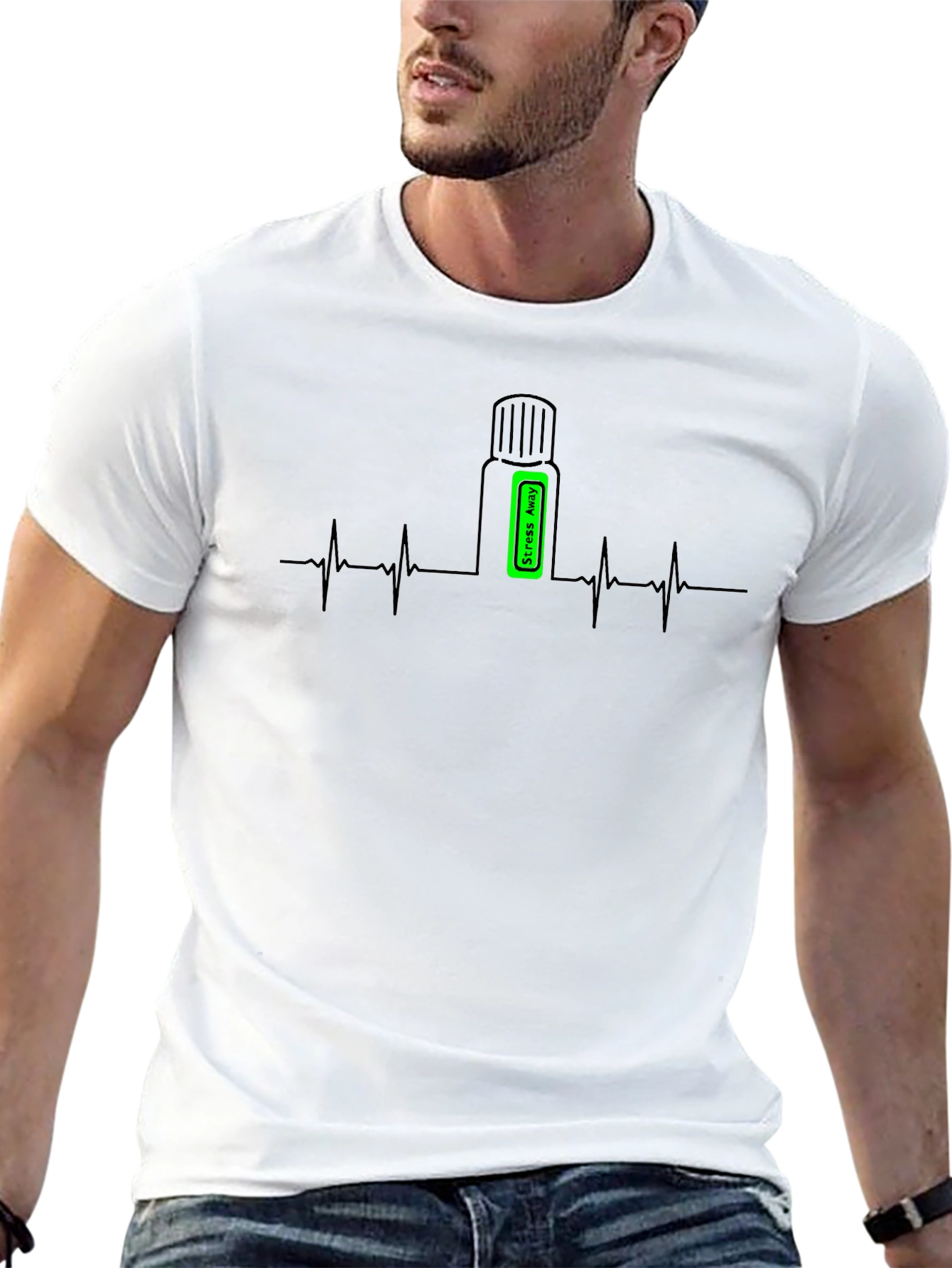 Stress Away Essential Oil Heartbeat T-Shirt