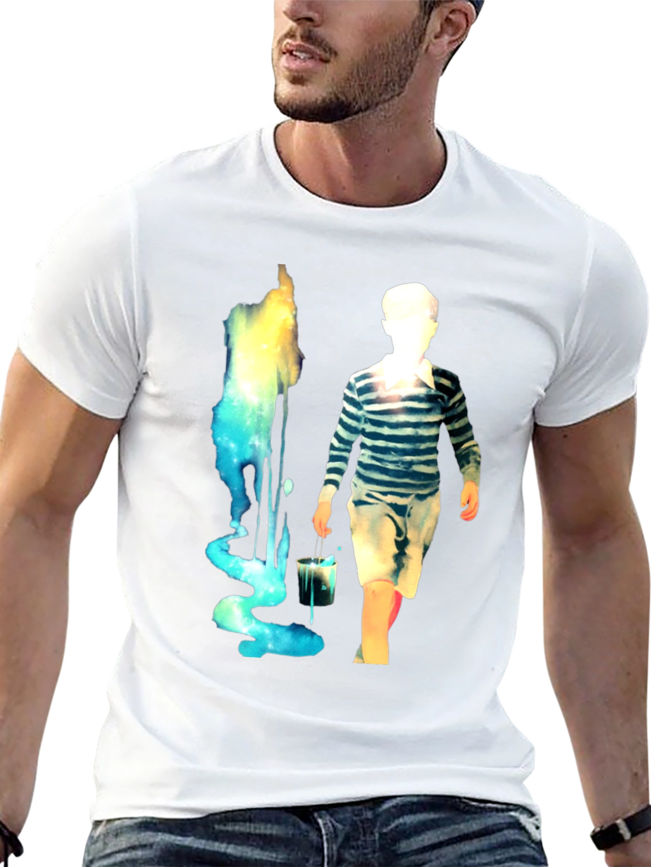 Artistic Boy with Paint T-Shirt - Unique Design