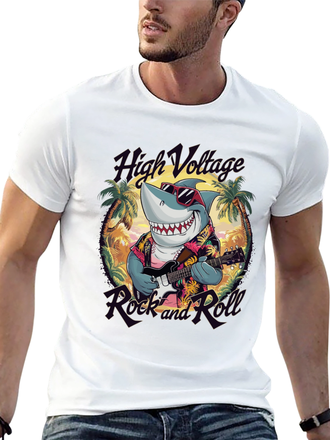 Rock and Roll Shark T-Shirt