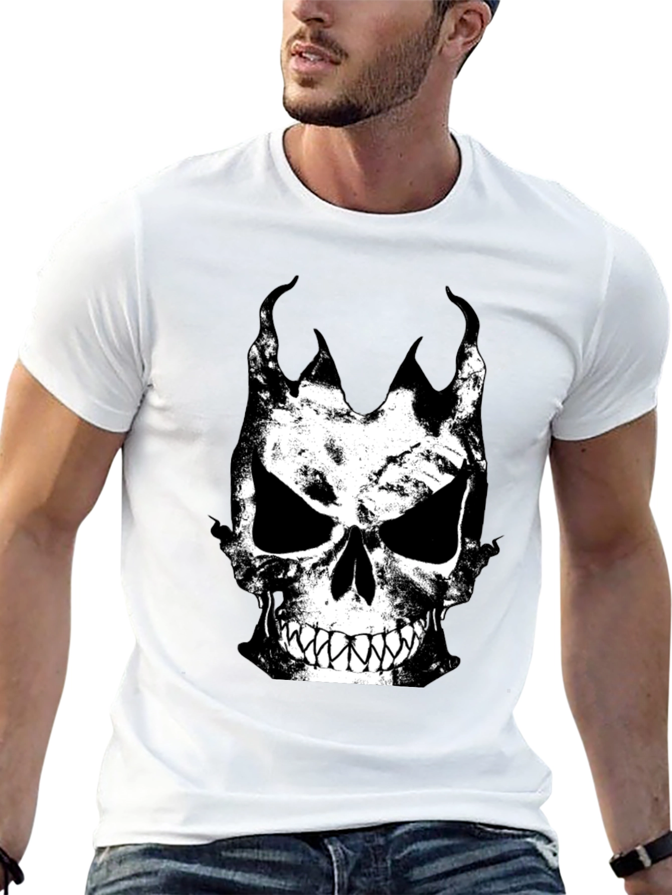 Skull Graphic Black T-Shirt for Men