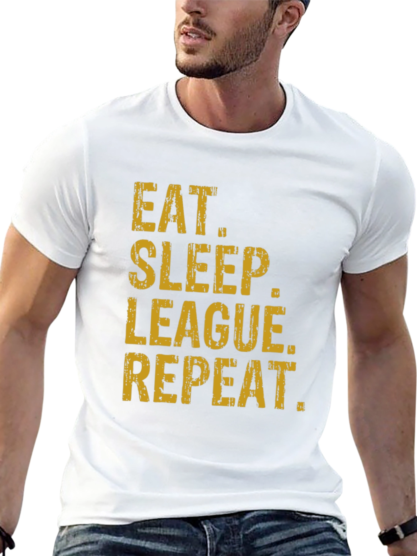 Eat Sleep League Repeat Graphic Tee
