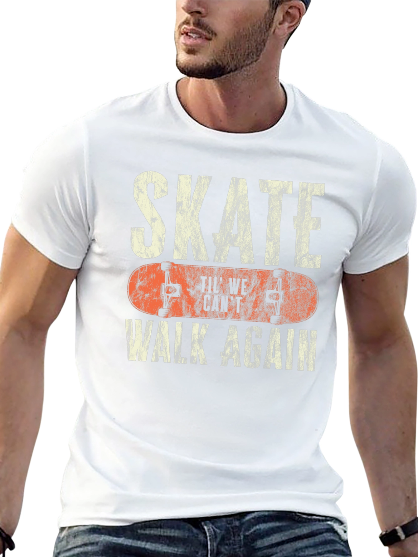 Skate Til We Cant Walk Again Black T-Shirt