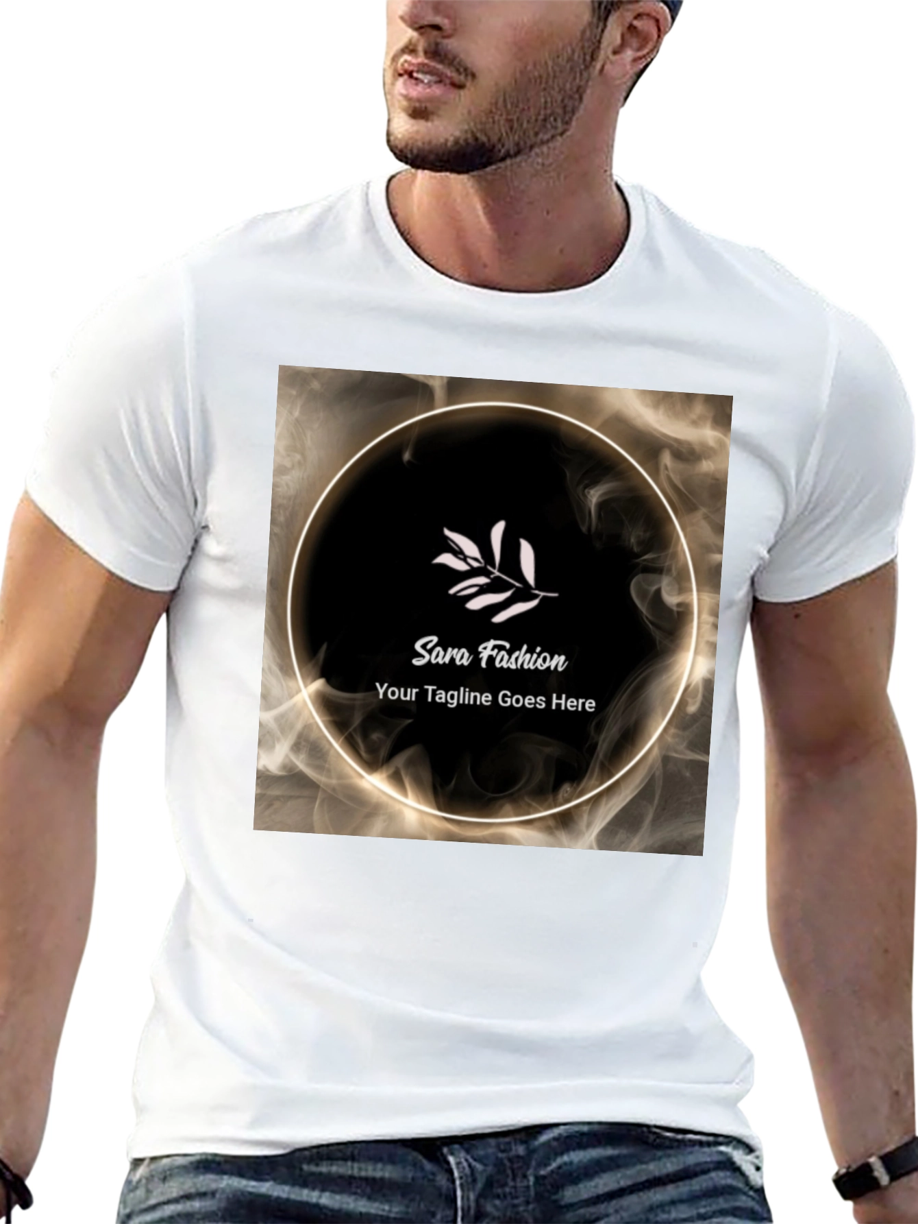 Stylish Black T-Shirt with Sara Fashion Logo