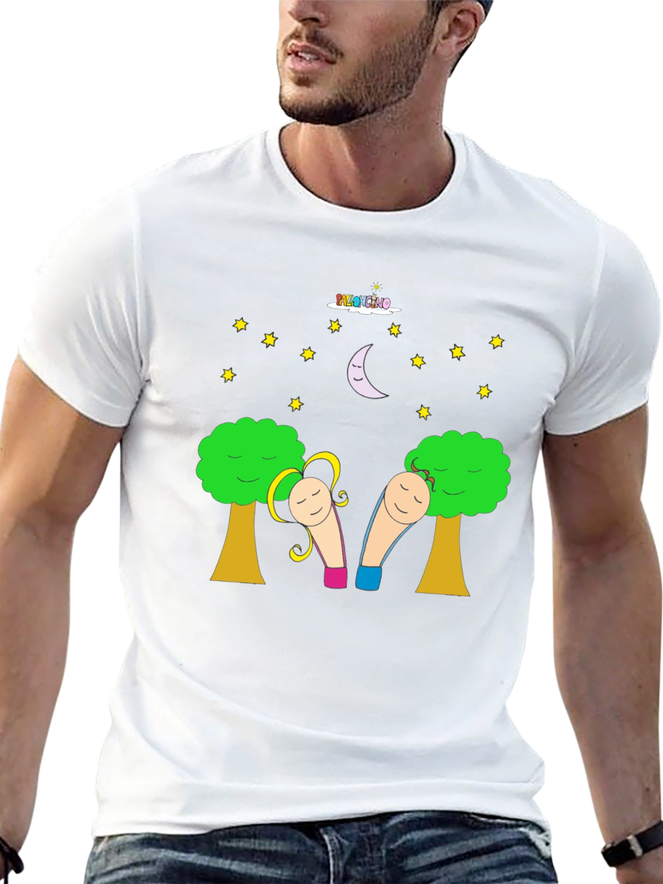 Whimsical Cartoon T-Shirt - Unisex Black Tee