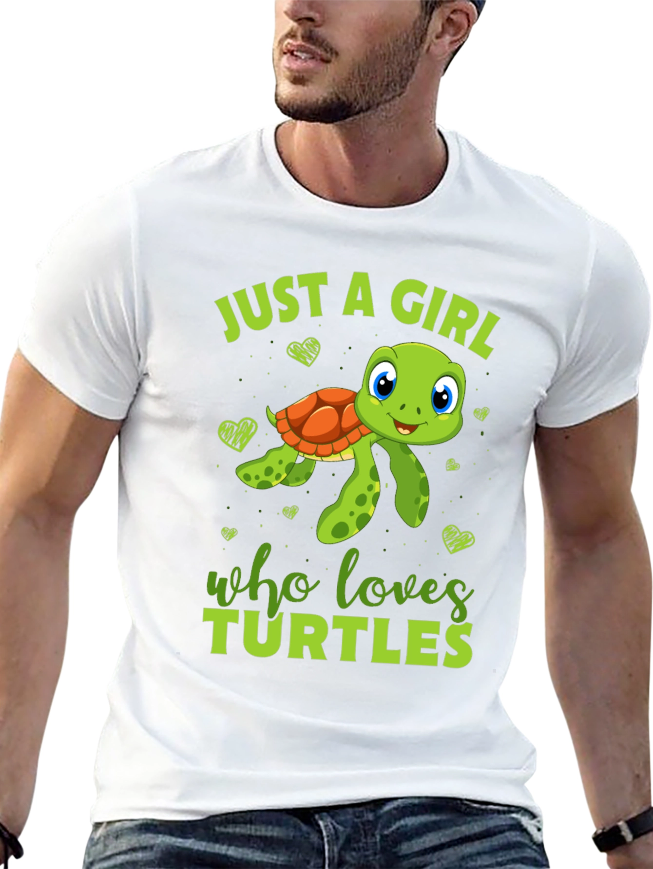 Girl Who Loves Turtles Black T-Shirt