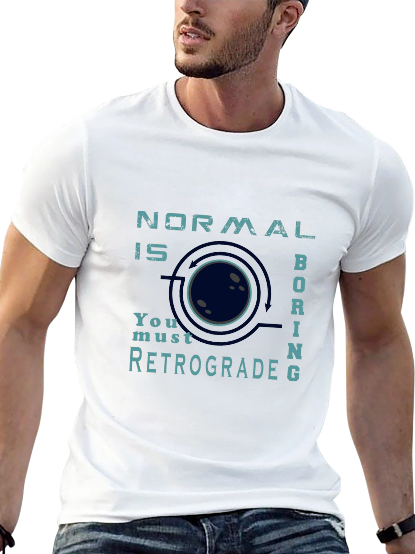 Normal Is Boring Retrograde Graphic T-Shirt