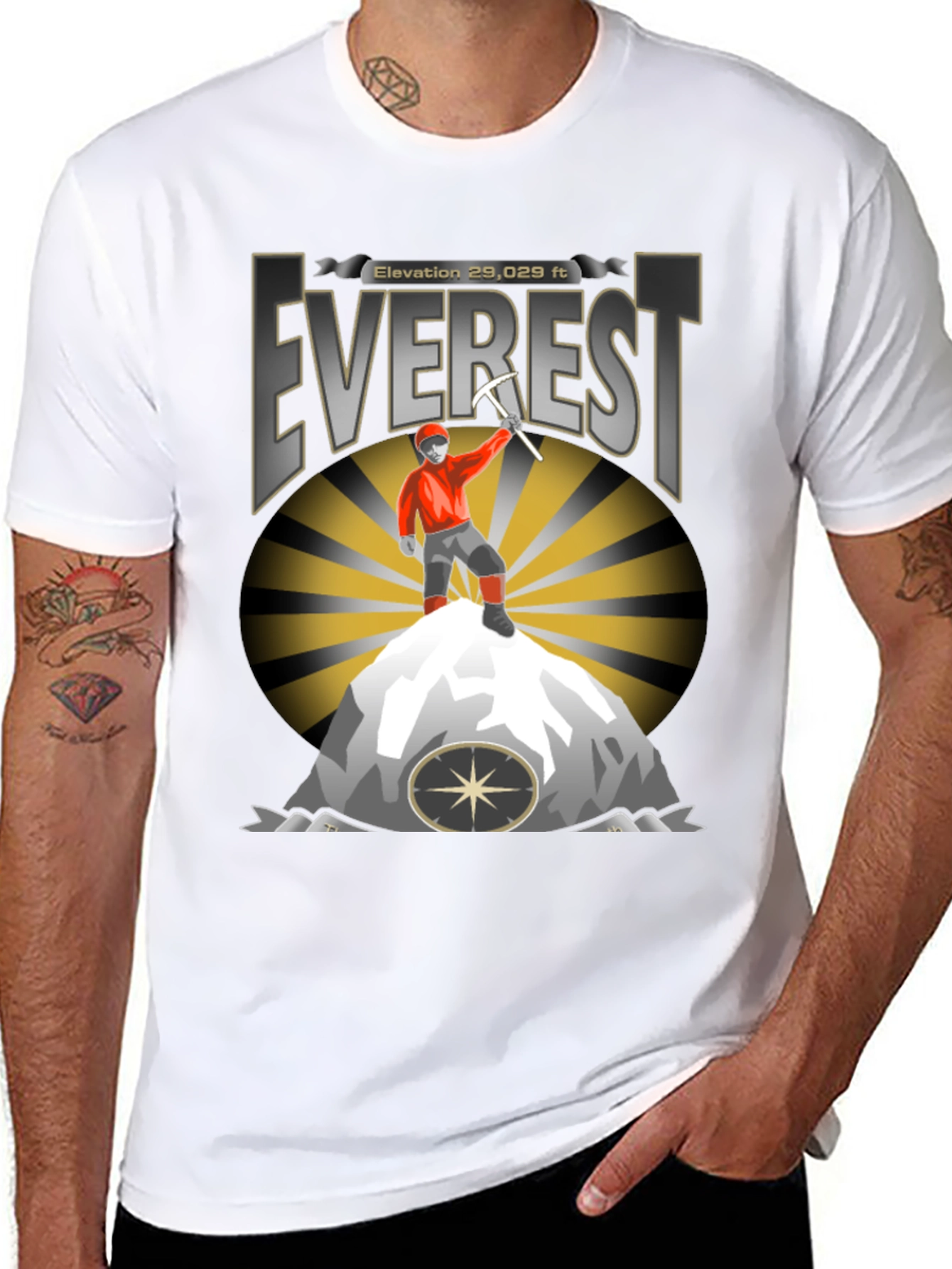 Everest Mountain Climber Graphic T-Shirt