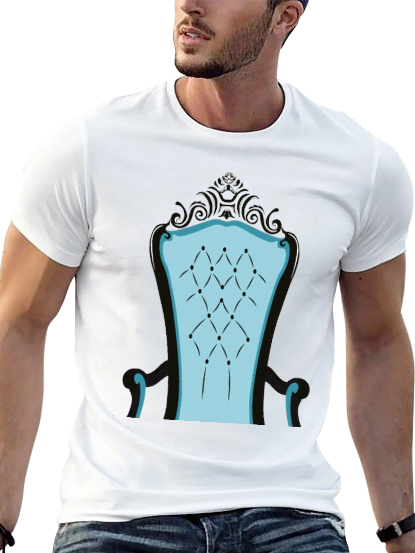 Throne Graphic Tee - Blue Chair Design