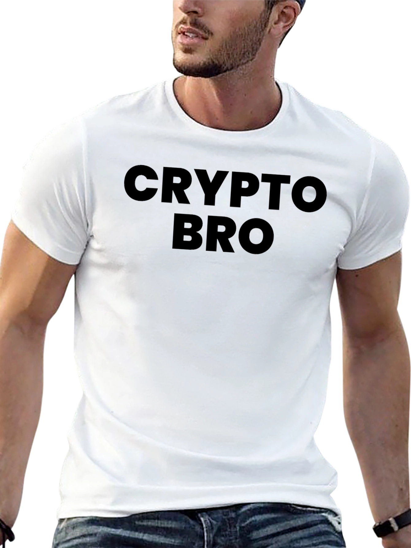 Crypto Bro Graphic Tee - Black Cotton T-Shirt