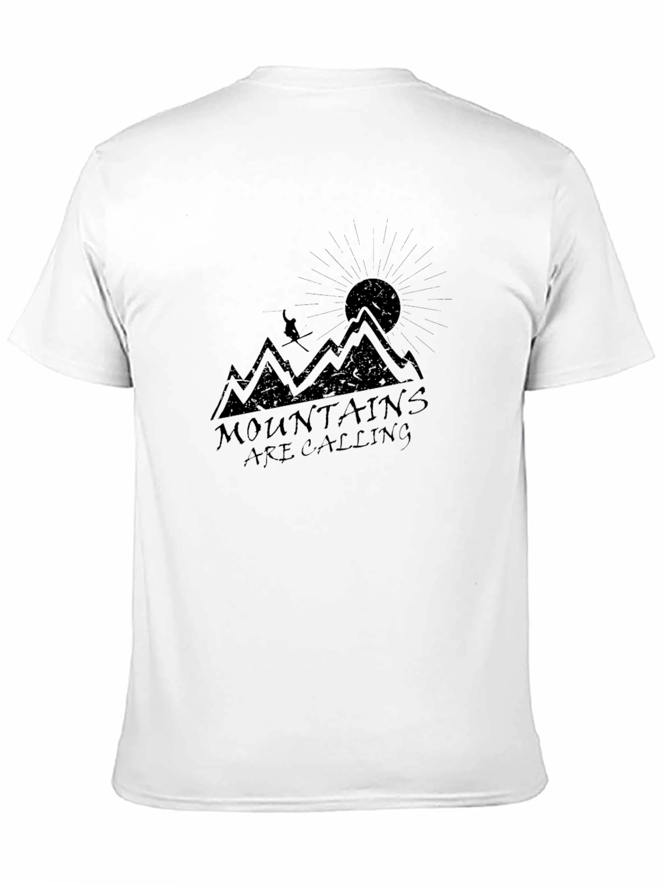Mountains Are Calling Graphic Tee - Black