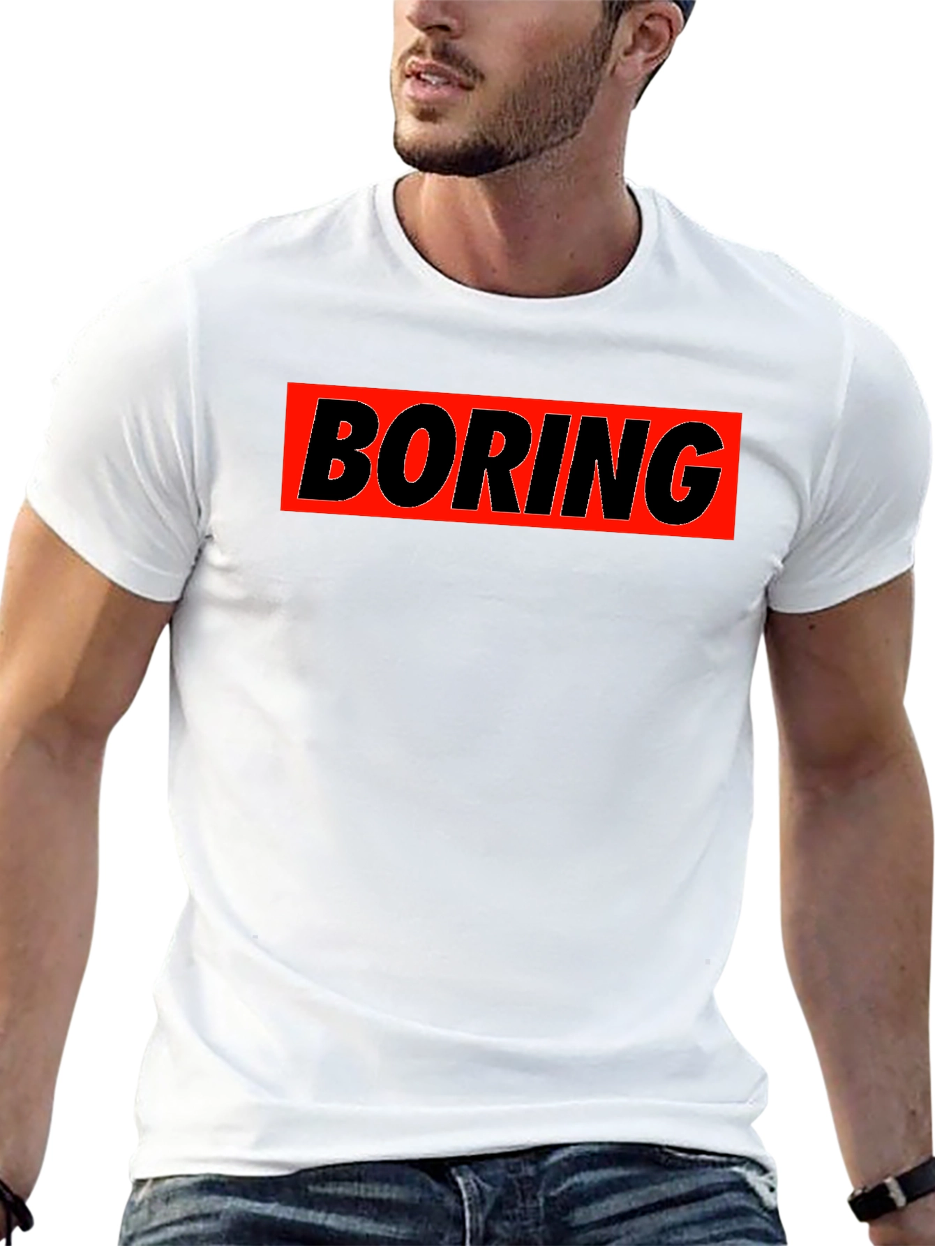 Boring Graphic T-Shirt - Classic Crew Neck