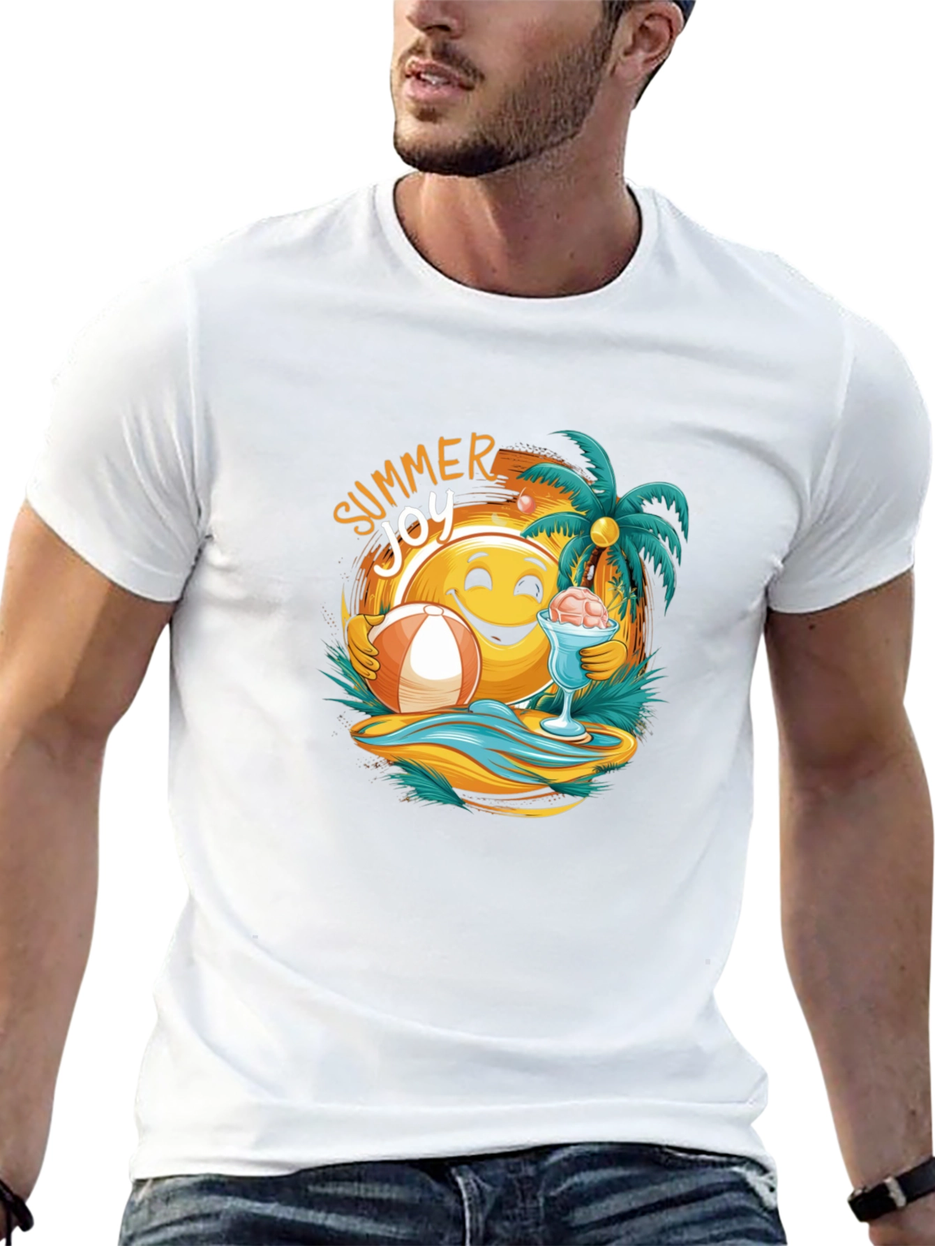 Summer Joy Graphic Tee - Beach Vibes T-Shirt