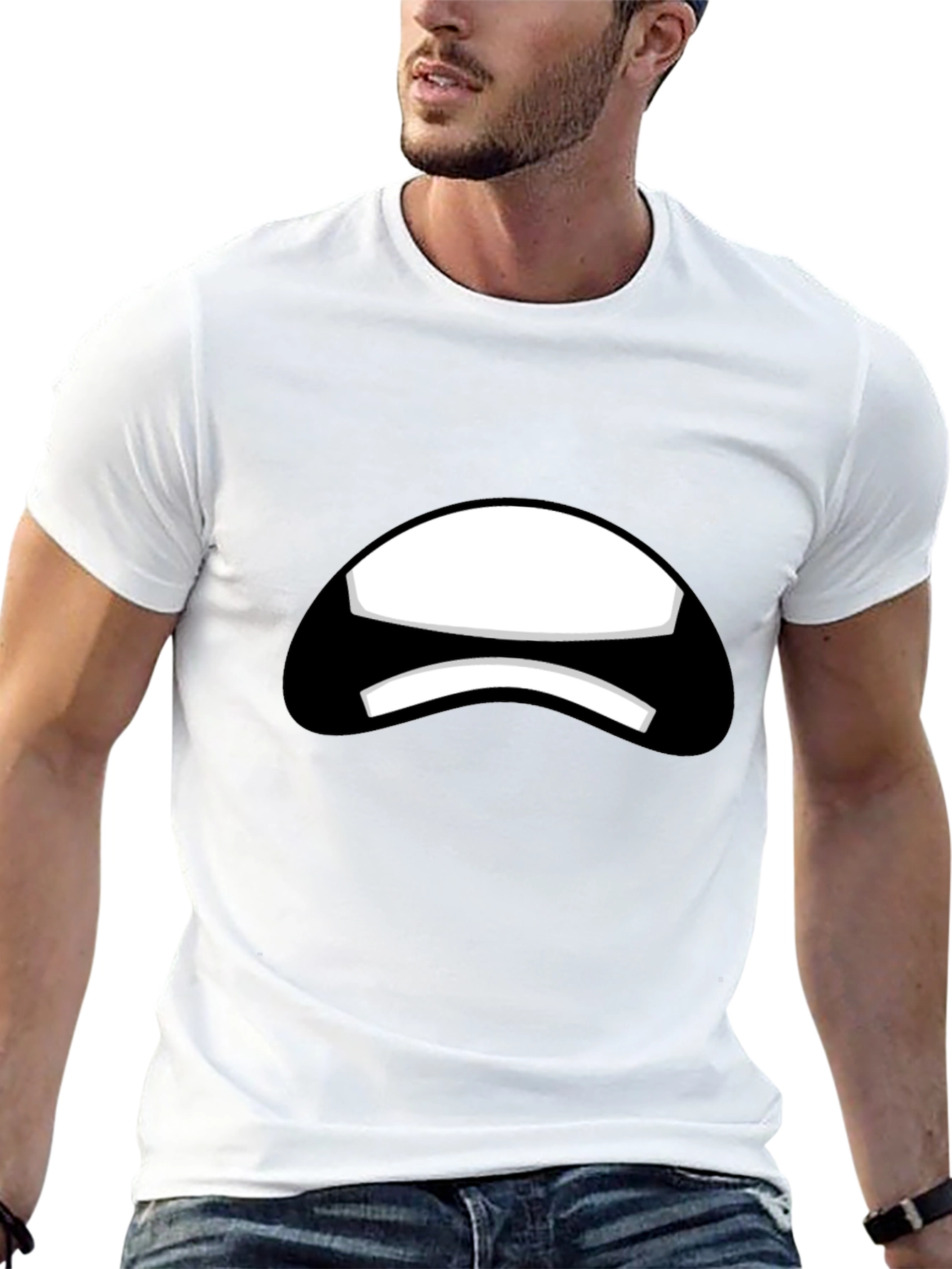Sad Face Black T-Shirt Graphic Tee