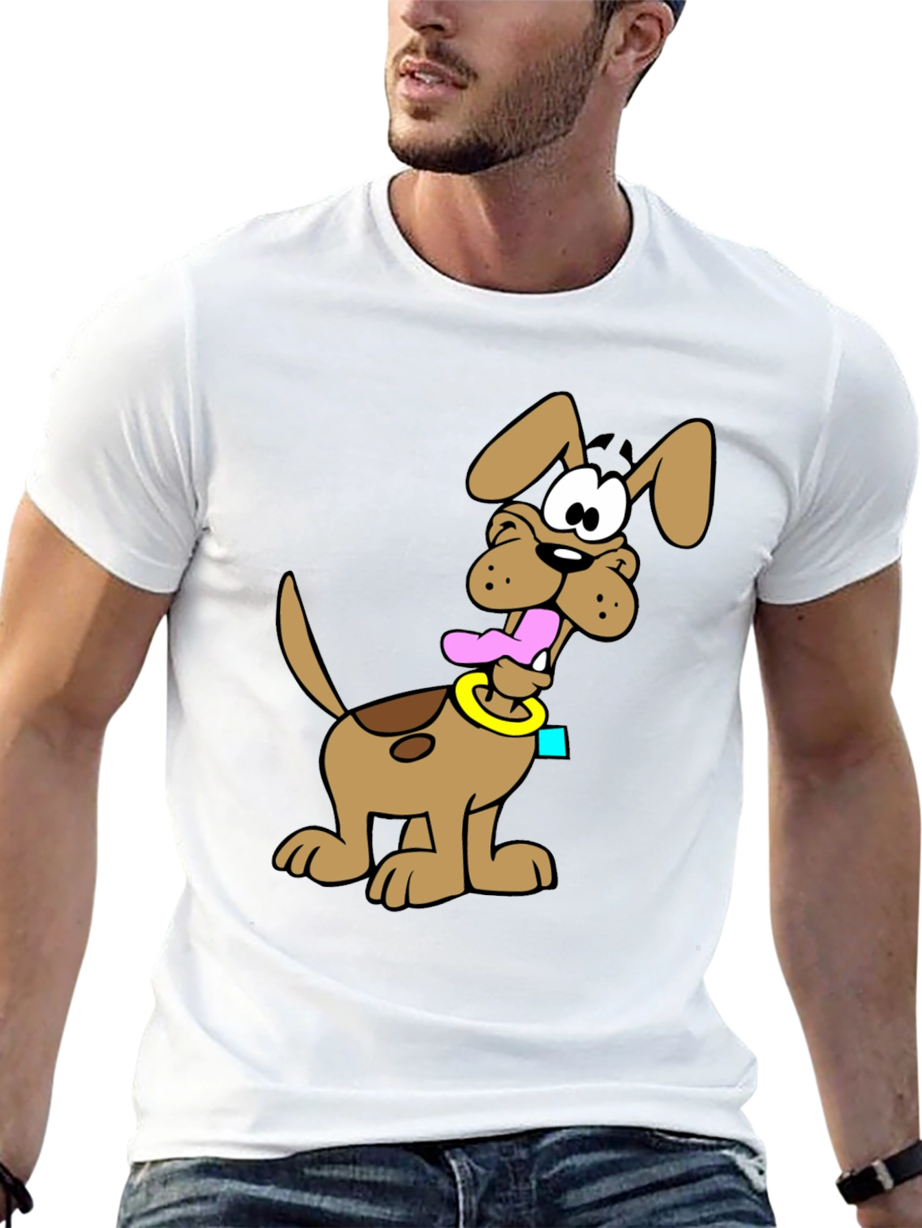 Cartoon Dog Graphic T-Shirt