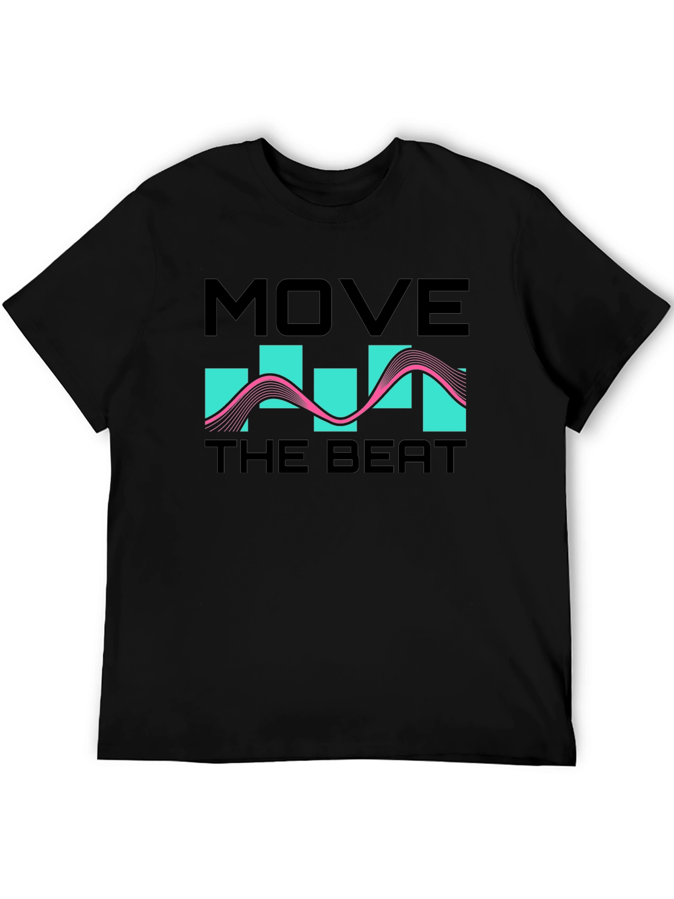 Move The Beat Black Graphic T-Shirt