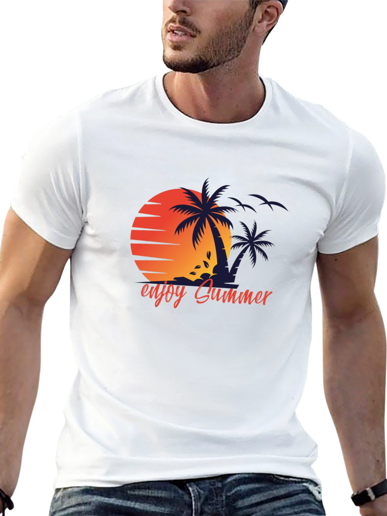Enjoy Summer Black T-Shirt