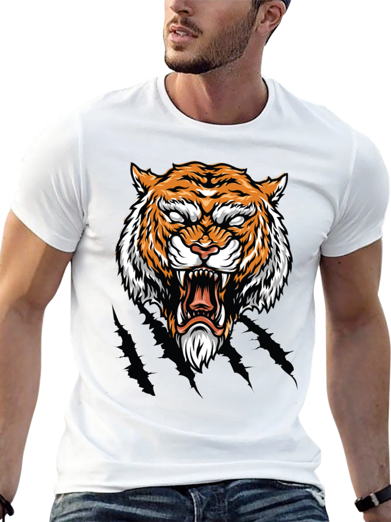 Roaring Tiger Graphic Tee - Cool Animal Design